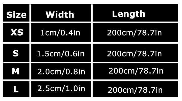 Reflective Pet Leash 2 meters Black XS