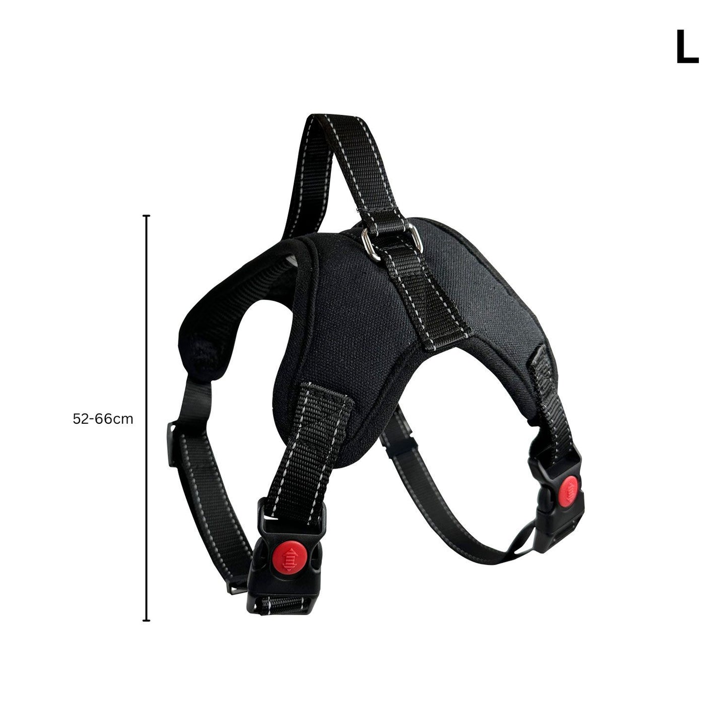 FLOOFI Dog Harness L Size (Black)