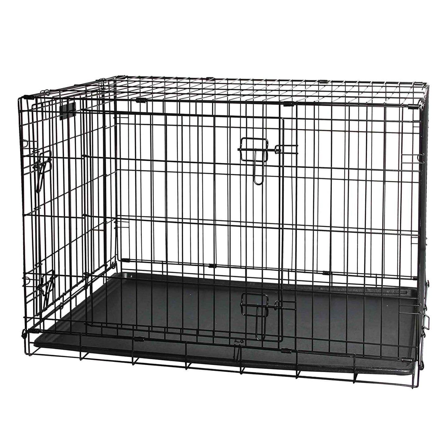 Dog Wire Crate X-Large - Portable Collapsible Travel Kennel - Pet Puppy Cage