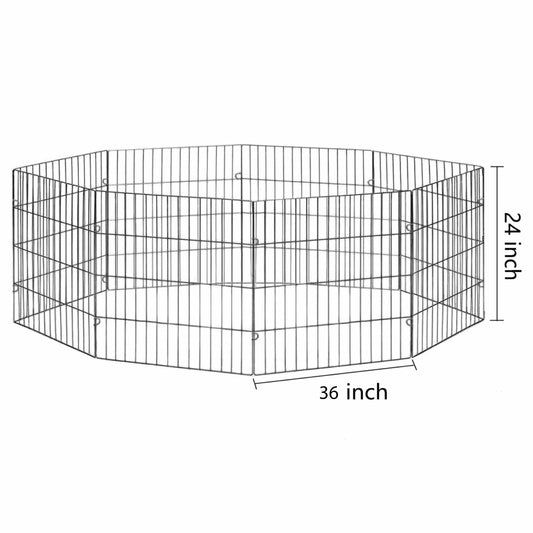 Large Pet Playpen - Dog Cat Foldable Metal Indoor Outdoor Fence - Puppy Kitten