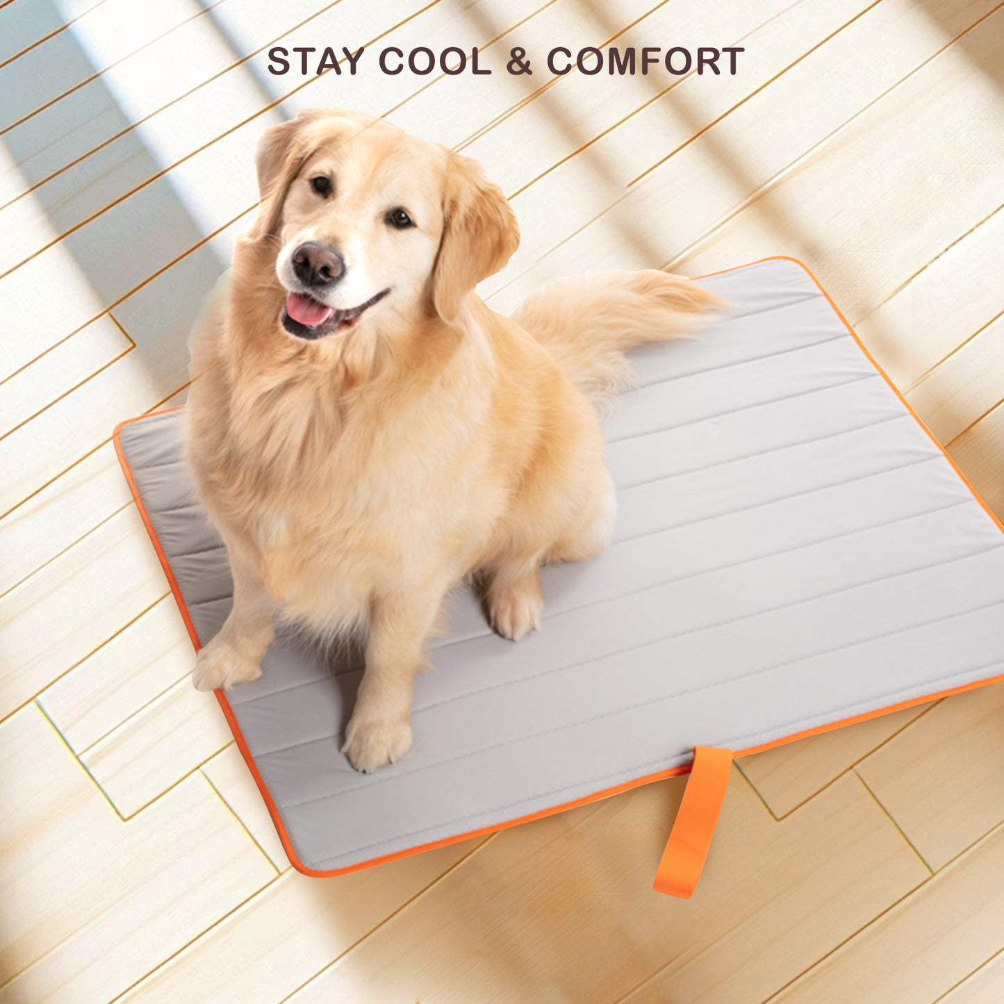 Pet Dog Cooling Mat Non-Slip Travel Roll Up Cool Pad Bed Outdoor M BLUE